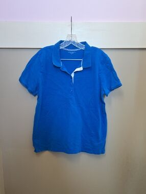 Laura Scott Royal Blue Women's Polo Top